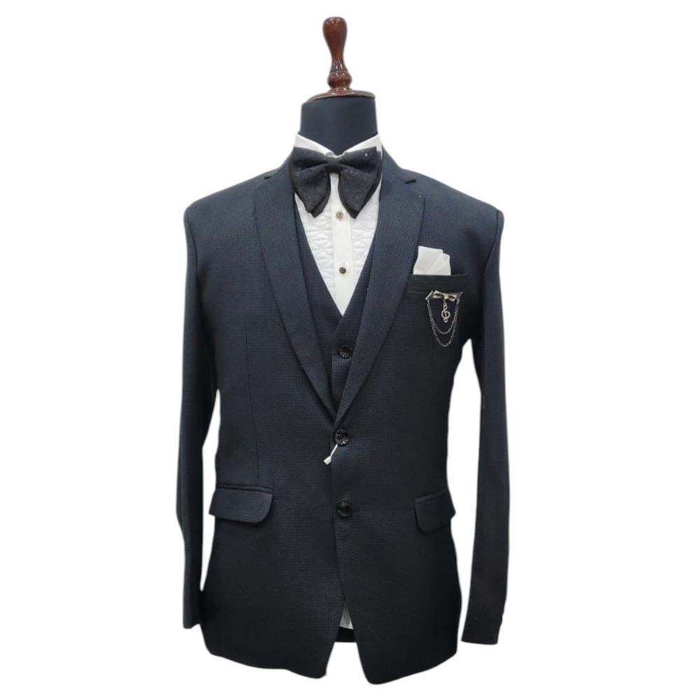 Mens  Designer 3 Piece Party Wear Suit with Blazer Waistcoat & Trouser