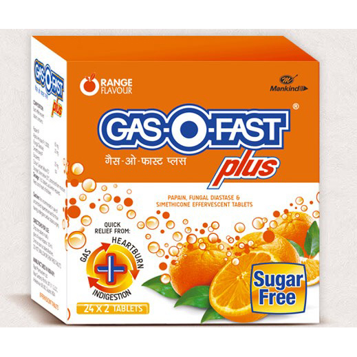 Orange Flavour Tablets for Gas