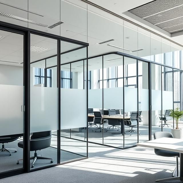 Frame Toughened Glass Partition