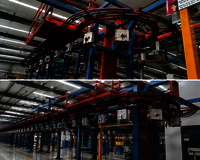 4 Wheel Overhead Conveyor - Color: Blue / Grey