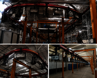 Enclosed 7 T Overhead Conveyor - Color: Blue / Grey