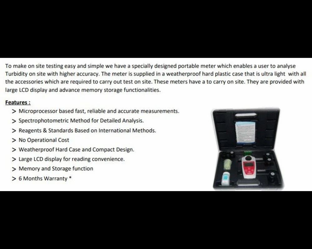 APTB01 PORTABLE TURBIDITY METER, For Laboratory, 0 to 1000 NTU