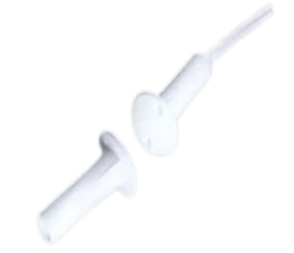Collar Flange Recessed Mount Magnetic Reed Switch - Color: White