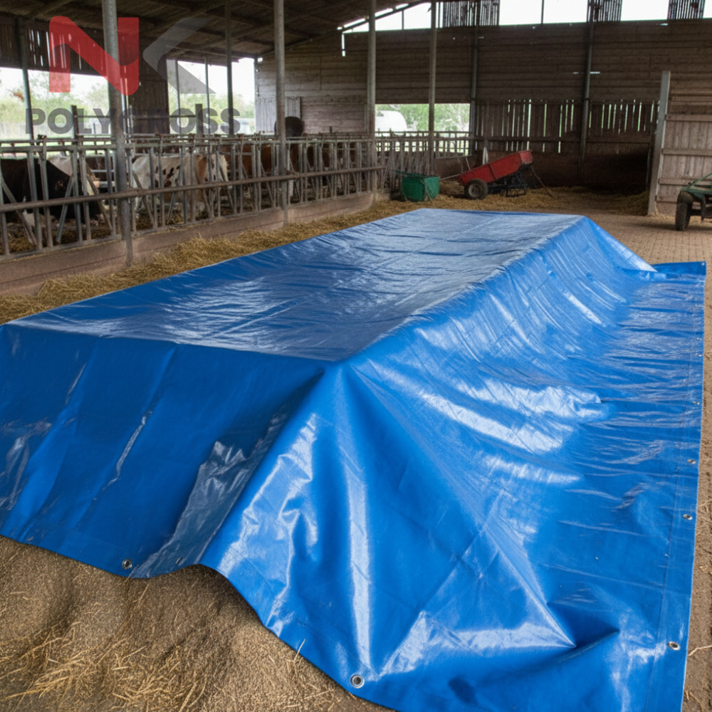 Fodder Cover Sheet - Color: Blue/yellow