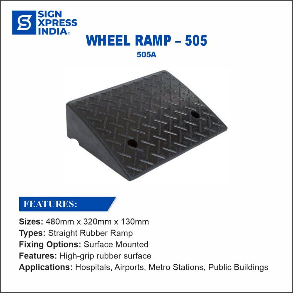 Rubber Wheel Ramp - 505a - Color: Black