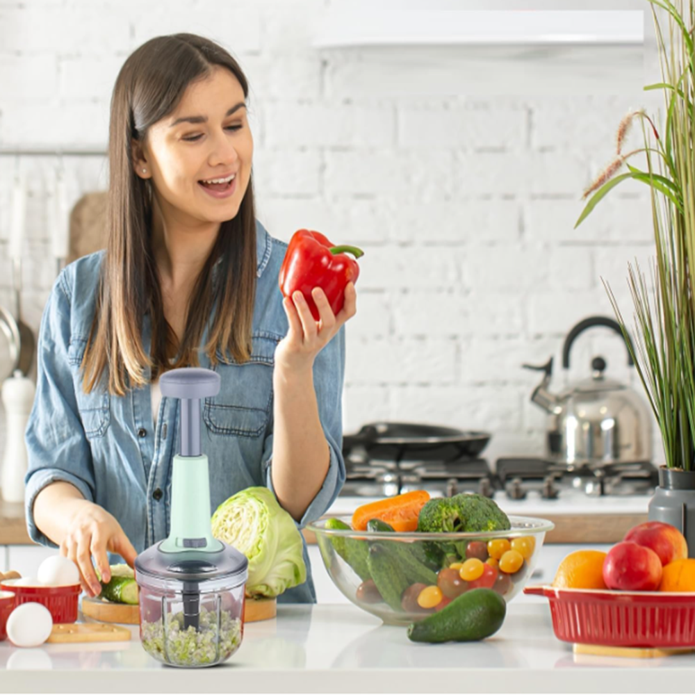 Push Chopper - Capacity: 1100 Milliliter (Ml)