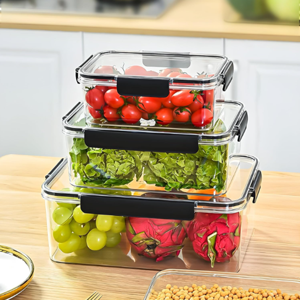 3pc Airtight Container Set - Capacity: 1200 Milliliter (ml)