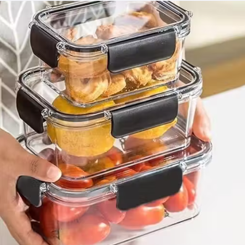 3 Pcs Airtight Container Set - Capacity: 1200 Milliliter (ml)