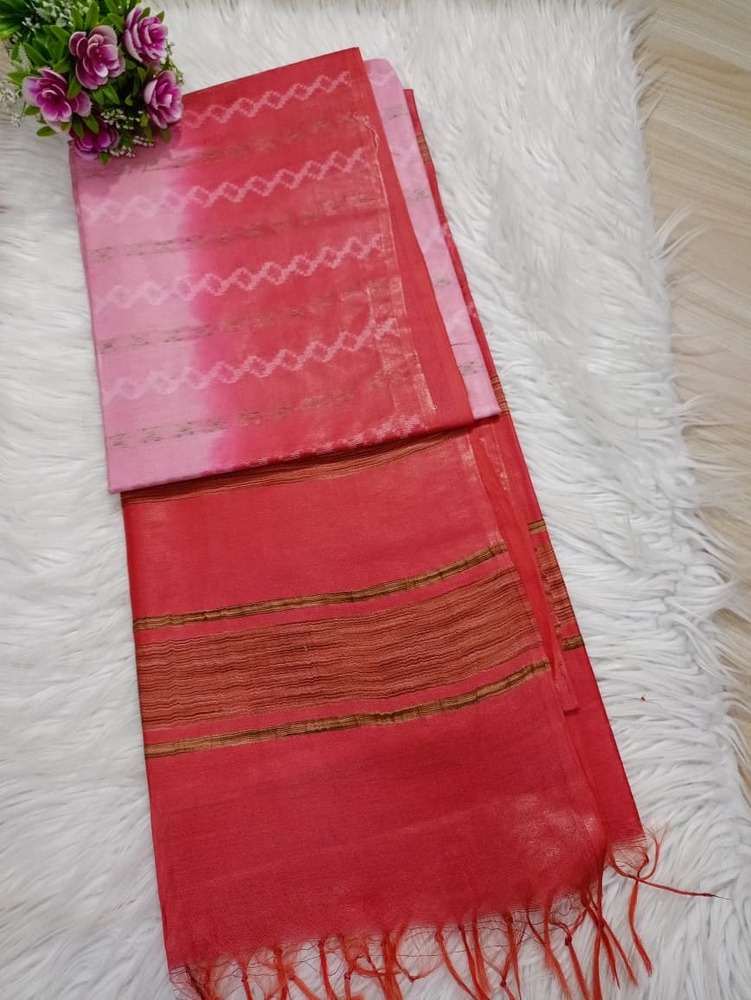 Double Shade Fancy Art Tusaar Silk Saree - Color: Different Available