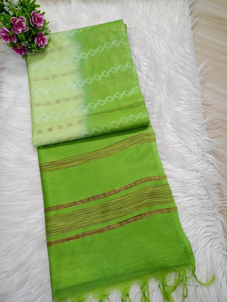 Light Green Color Fancy Art Tusaar Silk Saree