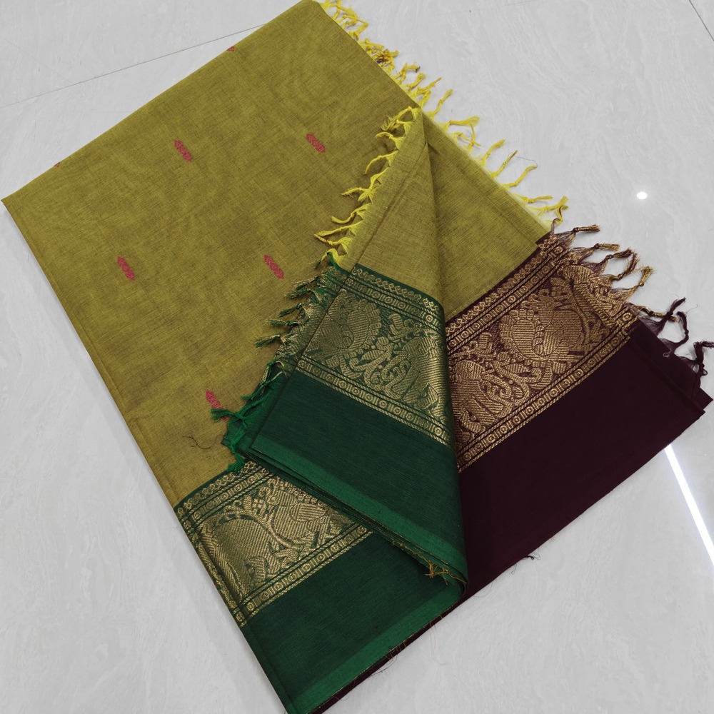 Kanchi Cotton Saree  Zari Border Collection