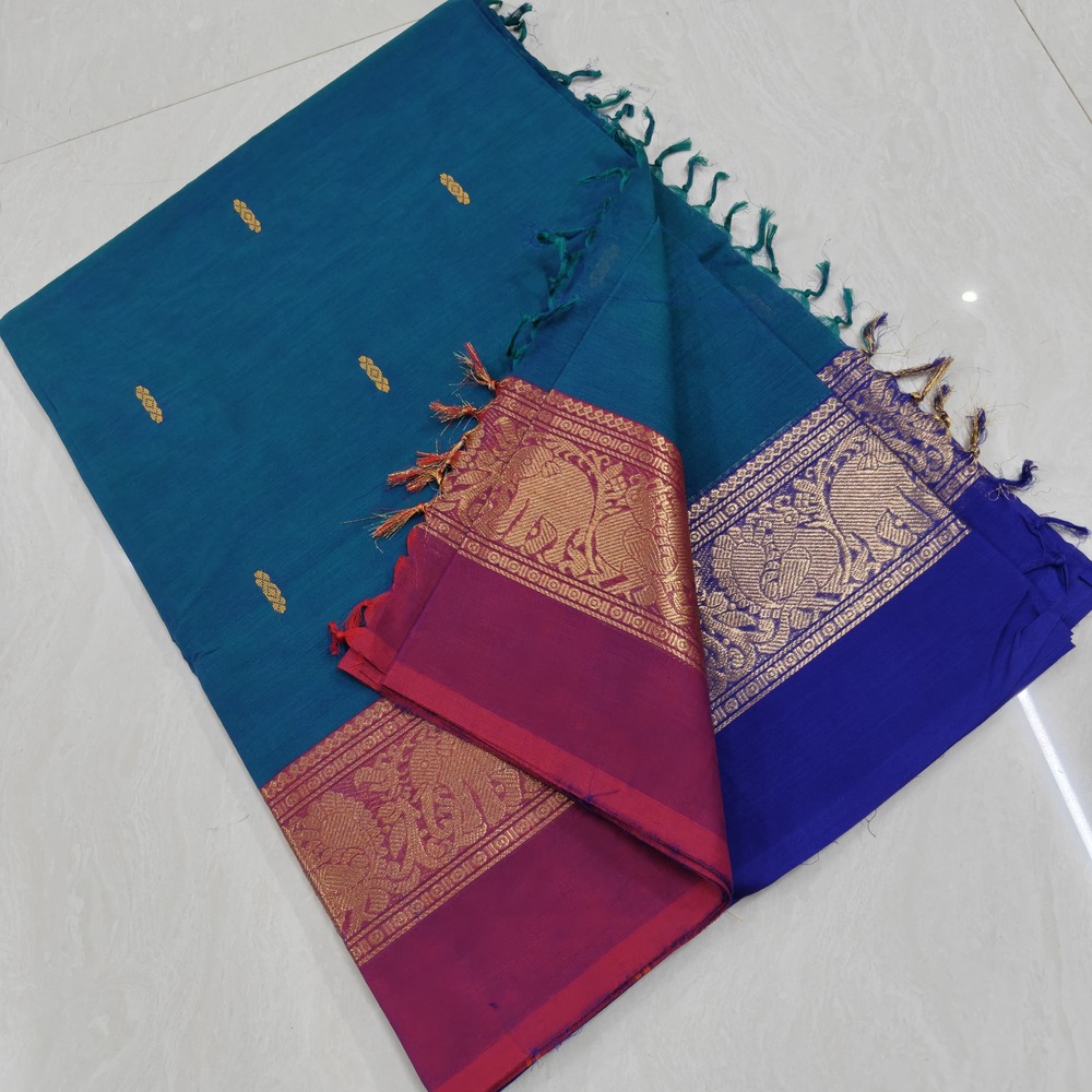 Kanchi Cotton Sarees Zari Border Kanchi Cotton Sarees Zari Border