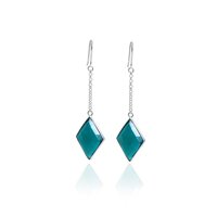 925 Silver Teardrop Earrings for Women | Teal Stone Jewelry
