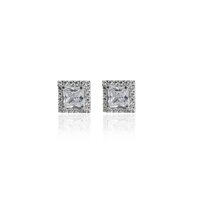 925 Silver Cubic Zirconia Square Stud Earrings | Women's Gift