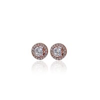 Rose gold plating Stud Earrings with Cubic Zirconia | Women's Jewelry Gift