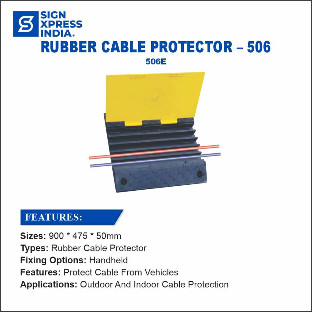 Rubber Cable Protector 5 Channel - 506e - Color: Yellow And Black