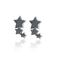 Silver Star Drop Earrings for Women | Celestial Jewelry Gift