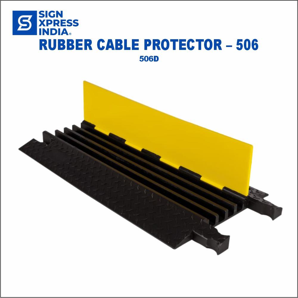 Rubber Cable Protector 4 Channel - 506d - Color: Yellow And Black