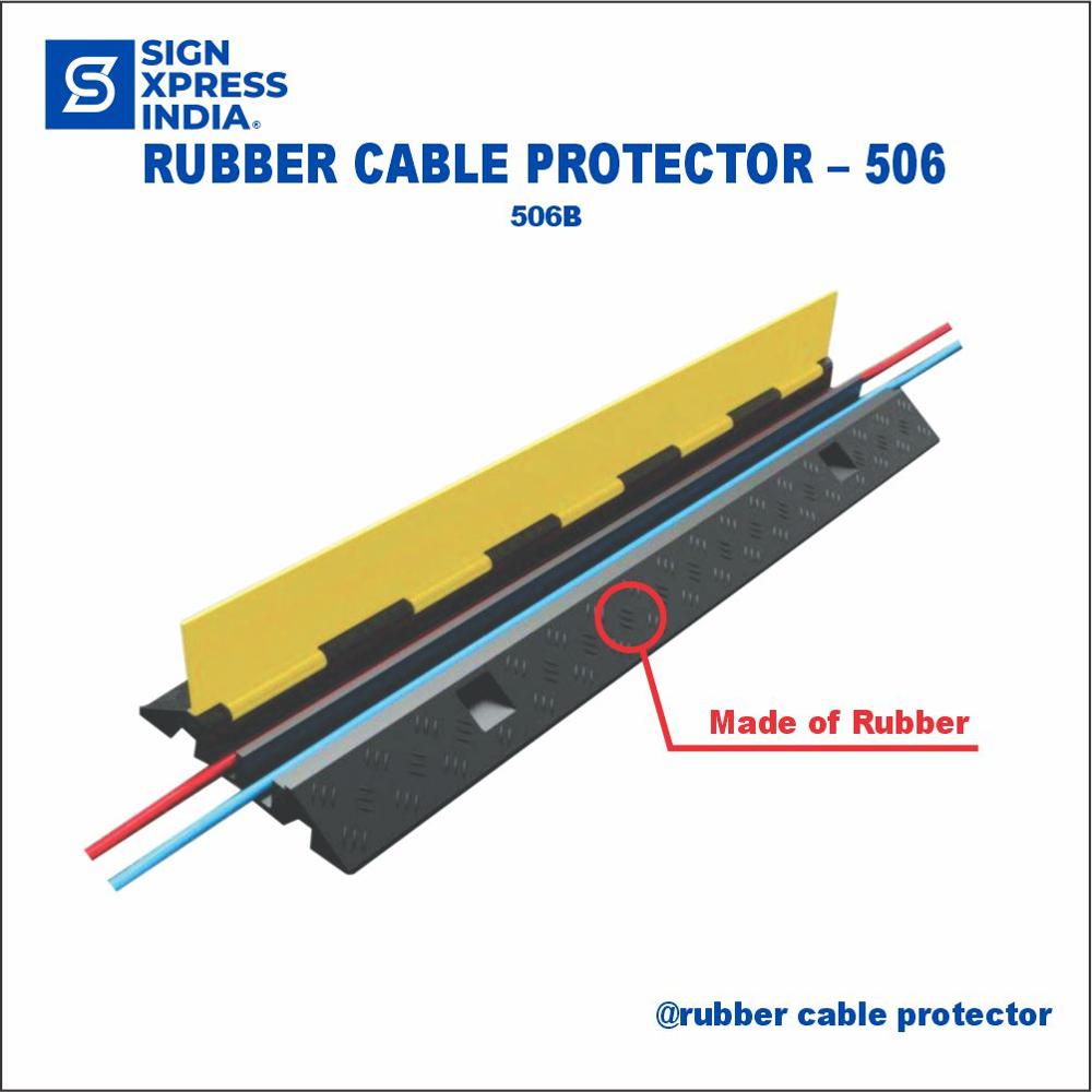 Rubber Cable Protector 2 Channel - 506B - Color: Yellow And Black