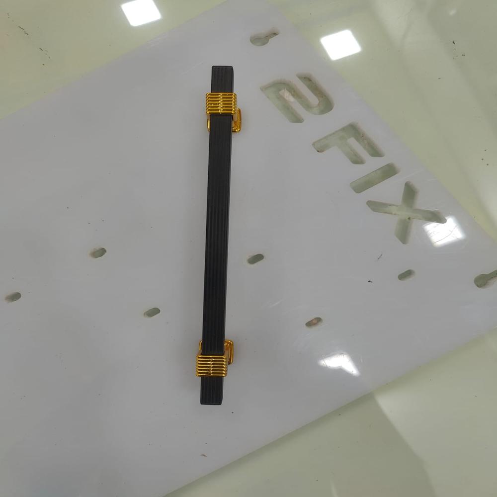  Square Pipe Handle 8 Inch Black Gold