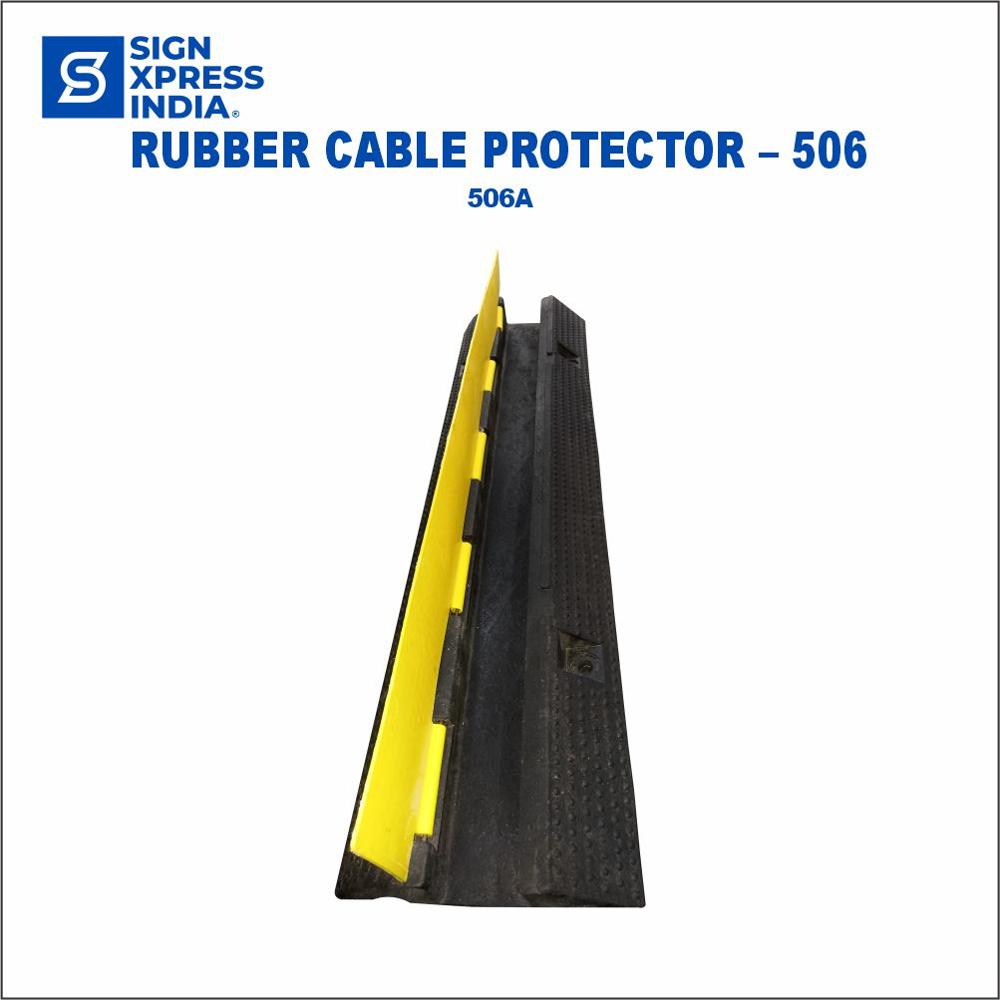 Rubber Cable Protector 1 Channel - 506a - Color: Yellow And Black