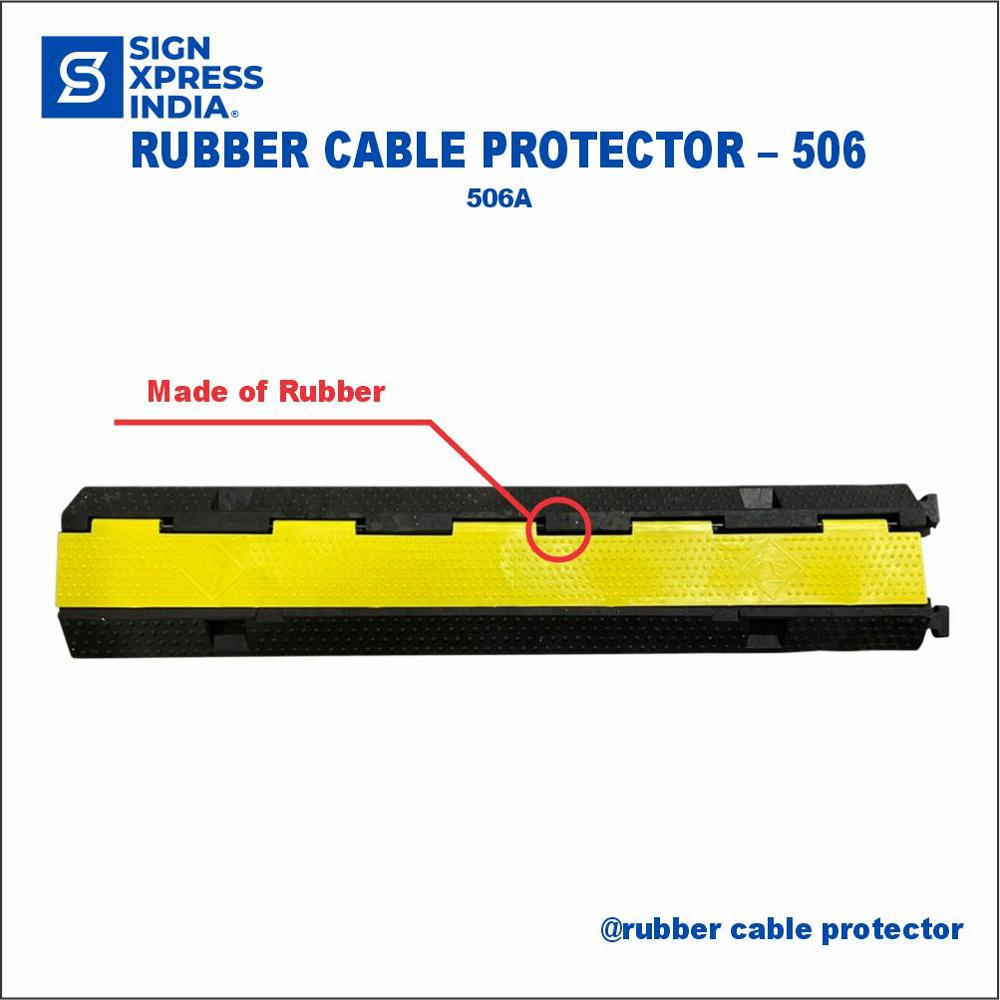 Rubber Cable Protector 1 Channel - 506a - Color: Yellow And Black