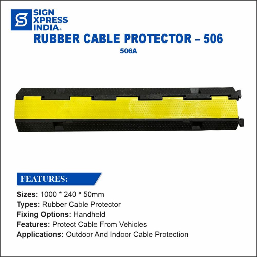 Rubber Cable Protector 1 Channel - 506a - Color: Yellow And Black