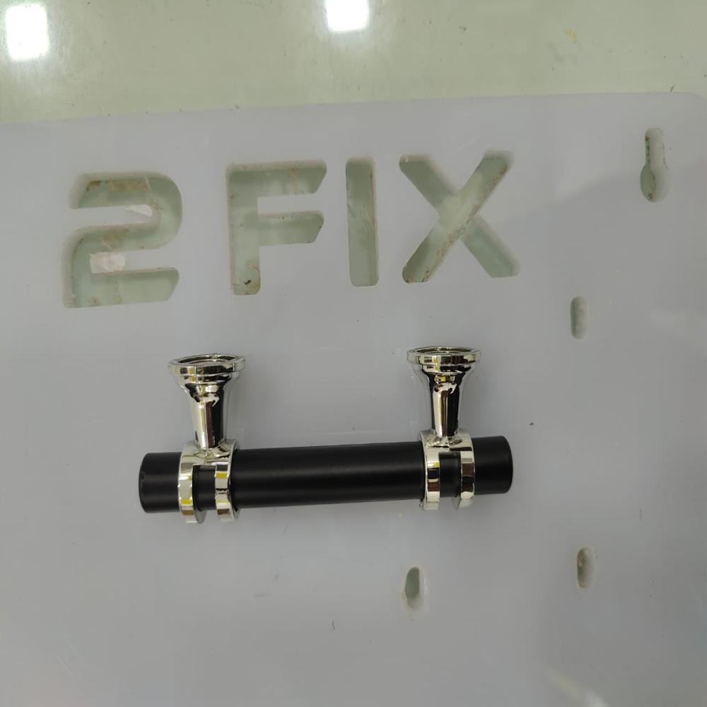  SS Handle Plastic Feet 4 Inch SS Black