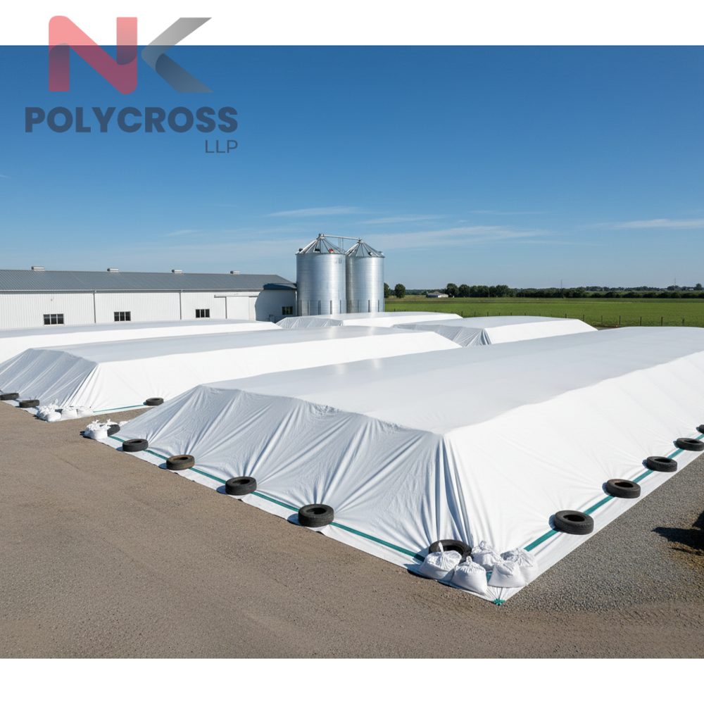 Cattle Feed Cover - Color: Blue/yellow