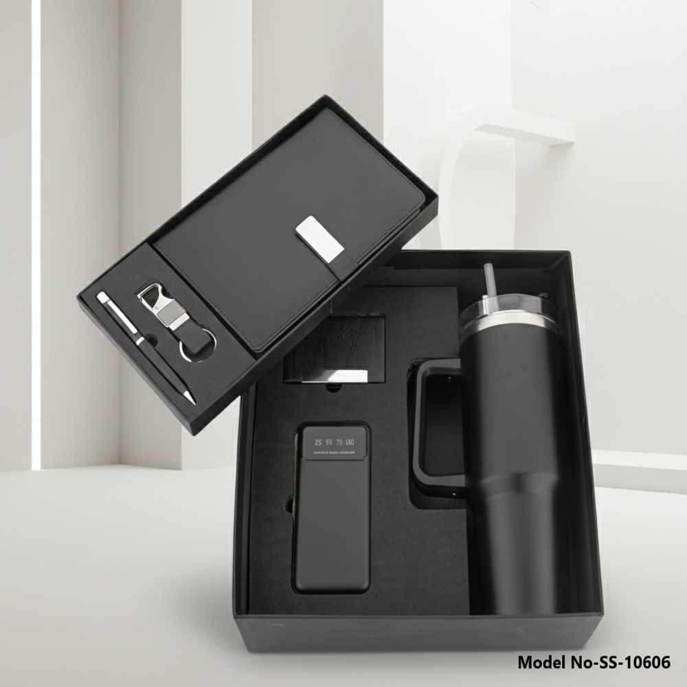 Luxury Tech Executive 6-in-1 Corporate Gift Set with Thermal Tumbler (SS-10606)