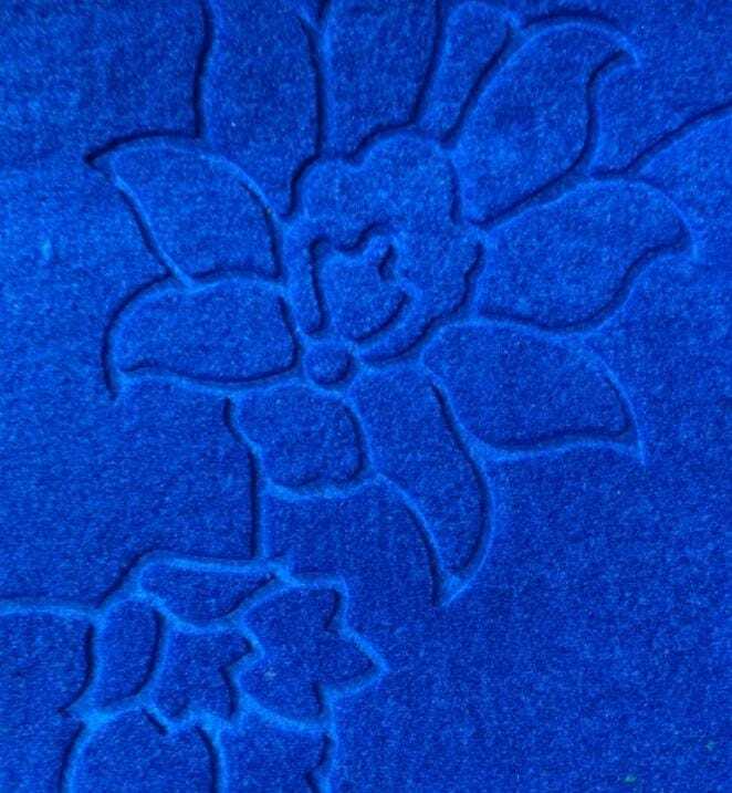 Blue Color Embossed Non Woven Mat