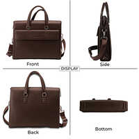 V2 Brown Laptop Bag With Flap