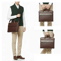 V2 Brown Laptop Bag With Flap