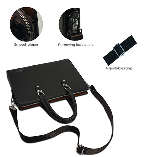 V2 Black Dual Tone Laptop Bag