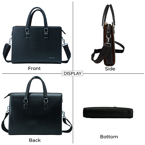 V2 Black Dual Tone Laptop Bag