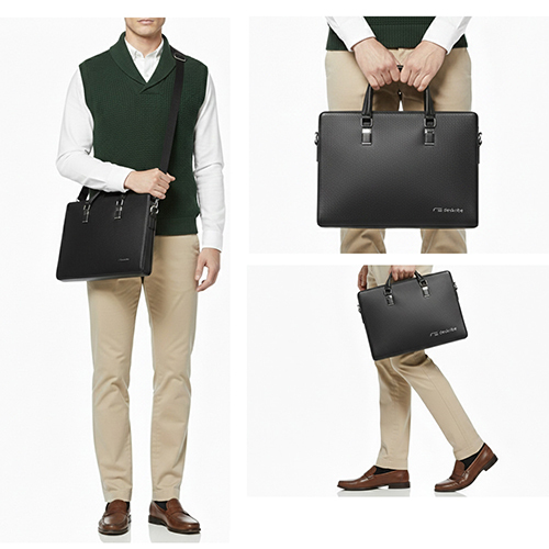 V2 Black Dual Tone Laptop Bag