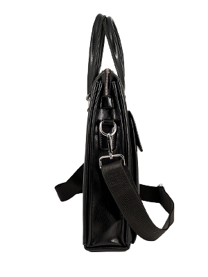 V1 Black Laptop Bag With Flap