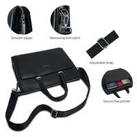 V1 Black Laptop Bag With Flap