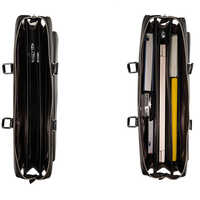 V1 Black Laptop Bag With Flap