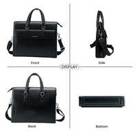V2 Black Laptop Bag With Flap - Design: Plain