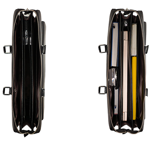 V2 Black Laptop Bag With Flap