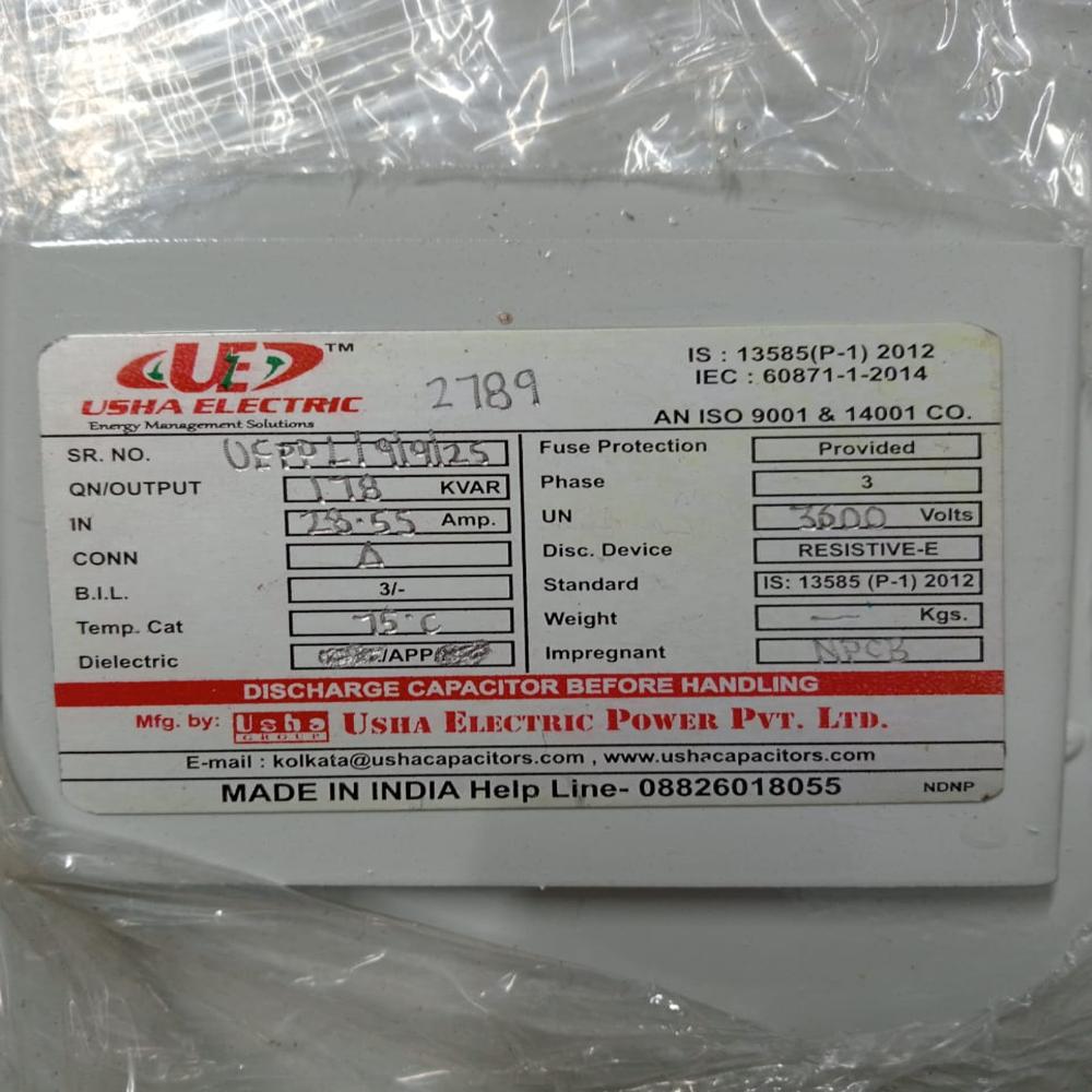 Ht Capacitor 3 Phase - Color: Grey