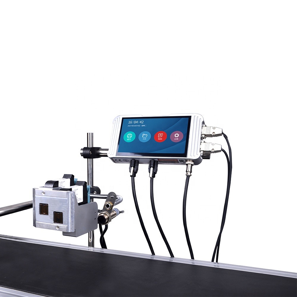 Industrial dual head TIJ coding machine