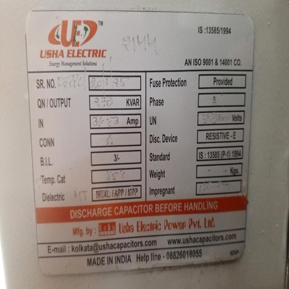 Ht Capacitor 1 Phase - Color: Grey