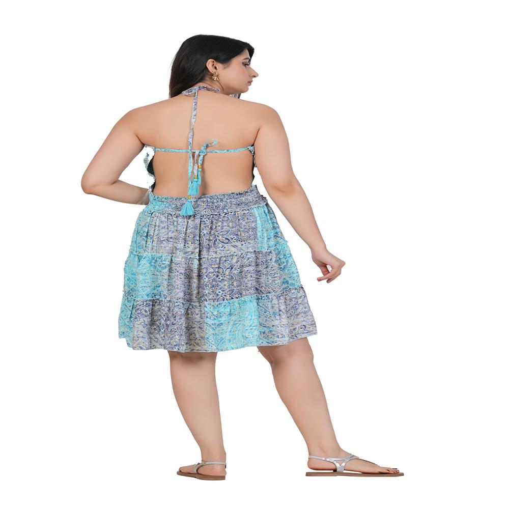 French Crepe Viscose Short Dress