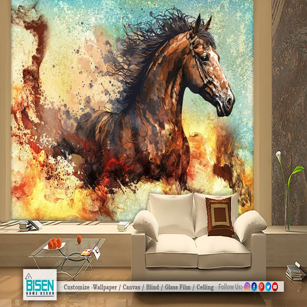 Horse Wallpaper - Material: Non Woven