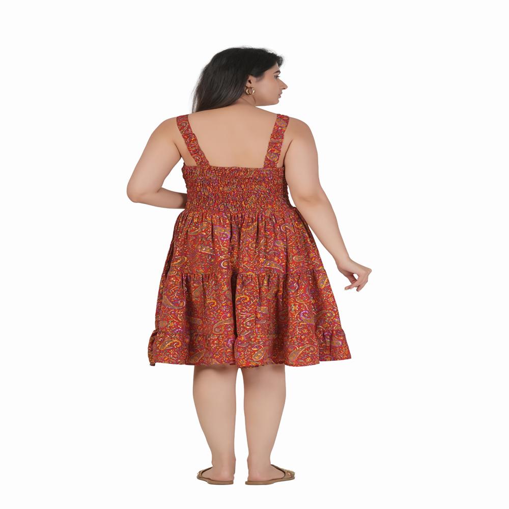 Boho French Crepe Mini Dress