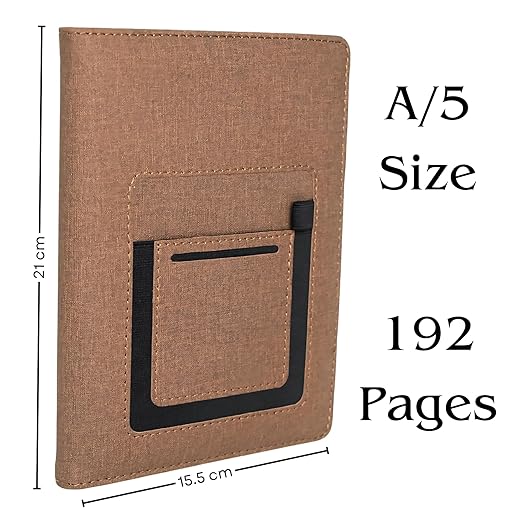 Luxury PU Leather Business Diary with Storage Pocket & Strap (SS-752)