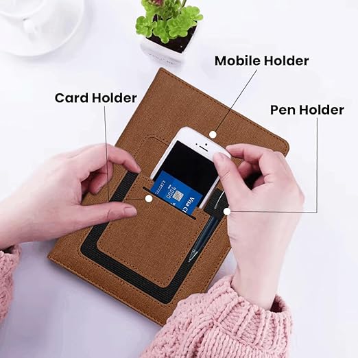 Luxury PU Leather Business Diary with Storage Pocket & Strap (SS-752)