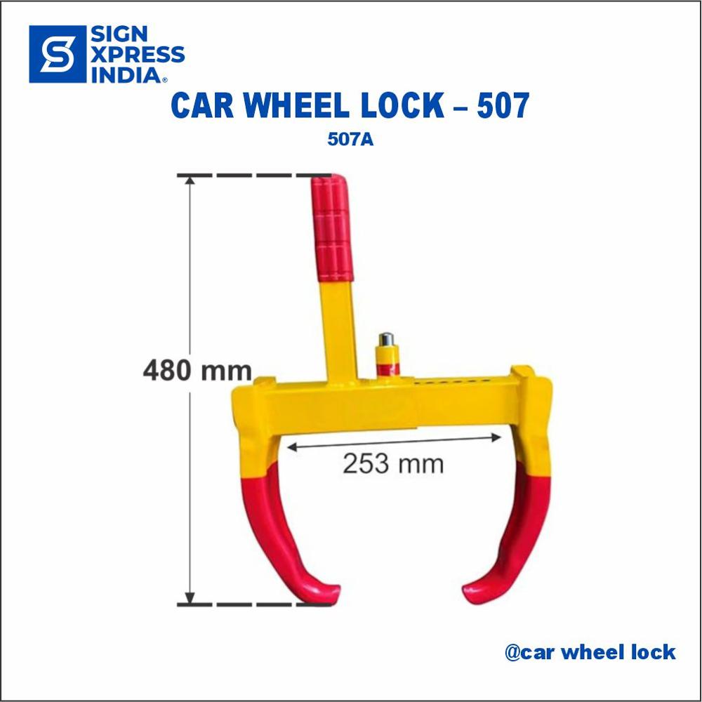 Car Wheel Lock - 507a - Color: Red And Yellow